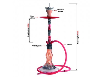 Z-007 Zinc Alloy Hookah, 76cm Complete Set Hookah