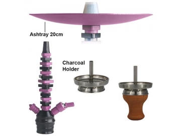 Z-010 Zinc Alloy Hookah, 55cm Tall Complete Set Hookah