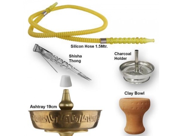 Z-B004-1 Zinc Alloy Hookah, 84cm Complete Set Hookah