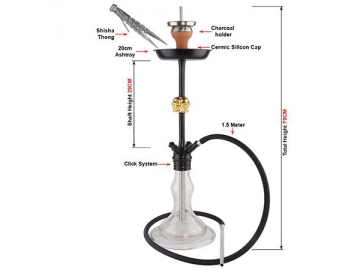 Z-B006 Zinc Alloy Hookah, 79cm Complete Set Hookah