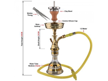 Z-M001 Zinc Alloy Hookah, 64cm Complete Set Hookah