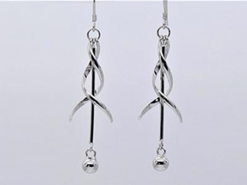 S925 sterling Silver Spiral Twist Drop Earrings Twist Wave Dangle Tassel Fashion Jewelry for Women Lady
