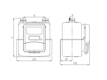 IC-Card Prepaid Diaphragm Gas Meter