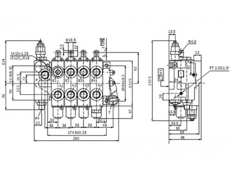 CDB2-F15  Sectional Directional Control Valve