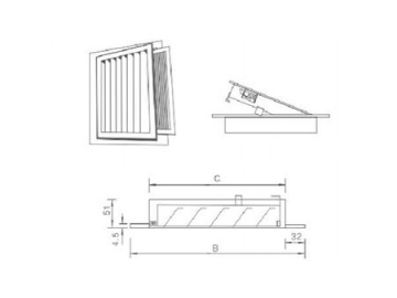 QD-LFK5 Hinged Return Air Vent