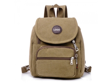 CBB2758-1 Small Canvas Leisure Backpack, 21*12*24cm Lady Canvas Rucksack