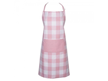 CBB5866-1 Pink Cotton Buffalo Check Apron
