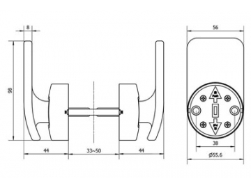 MG1811 Push Pull Mortise Lock