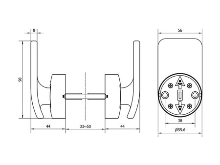 MG1813 Push Pull Mortise Lock