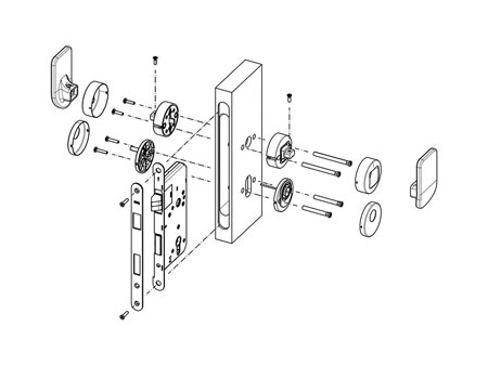 MG1813 Push Pull Mortise Lock