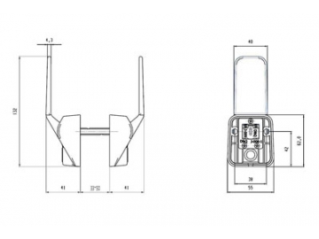 MG3811 Push Pull Mortise Lock