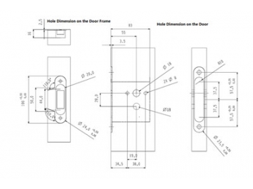 MG3811 Push Pull Mortise Lock