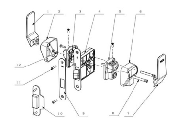 MG3811 Push Pull Mortise Lock