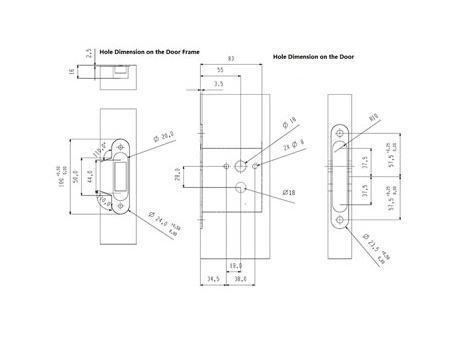 MG3813 Push Pull Mortise Lock