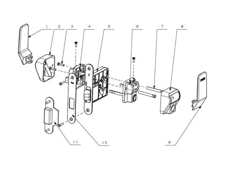 MG3813 Push Pull Mortise Lock