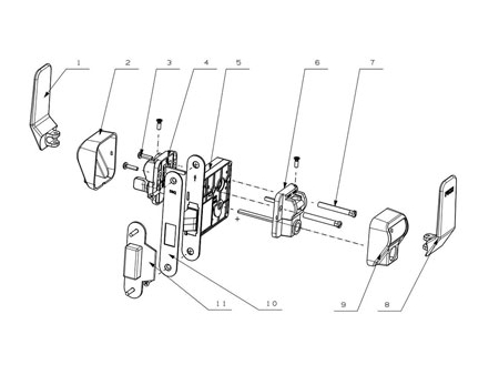 MG3814 Push Pull Mortise Lock