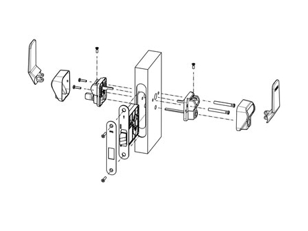 MG3814 Push Pull Mortise Lock