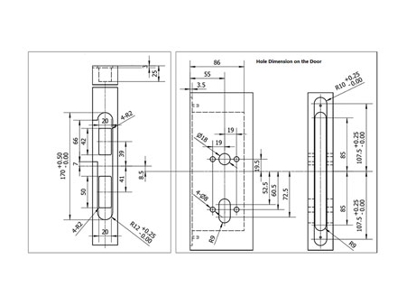 MG1814 Push Pull Mortise Lock