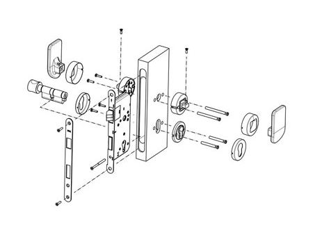 MG1814 Push Pull Mortise Lock