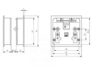 MG4811 Push Pull Mortise Lock