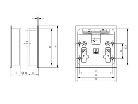 MG4812 Push Pull Mortise Lock