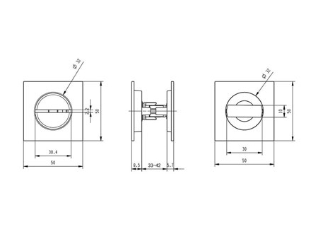 MG4812 Push Pull Mortise Lock