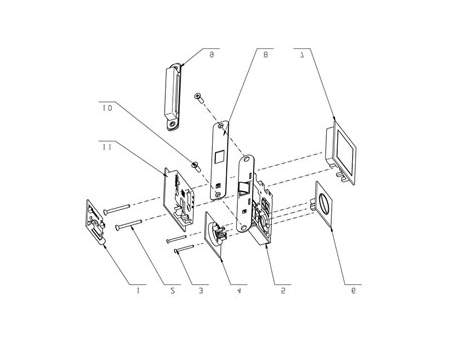 MG4812 Push Pull Mortise Lock