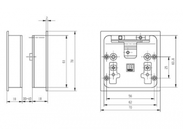 MG4813 Push Pull Mortise Lock