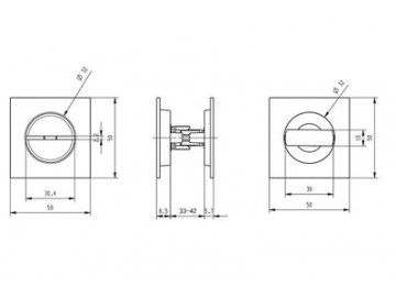 MG4813 Push Pull Mortise Lock