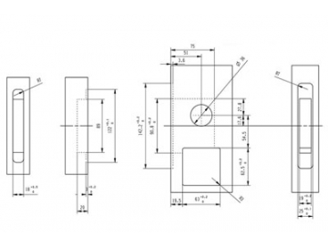 MG4813 Push Pull Mortise Lock