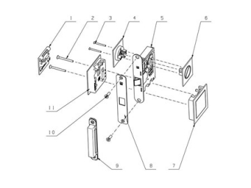 MG4813 Push Pull Mortise Lock