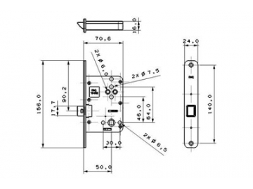 MPD1611 Mortise Lever Lock