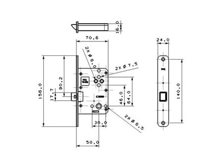 MPD1612 Mortise Lever Lock