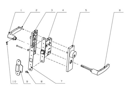 MPD1614 Mortise Lever Lock