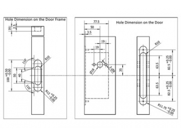 MG2811 Push Pull Mortise Lock