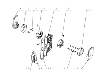 MG2811 Push Pull Mortise Lock