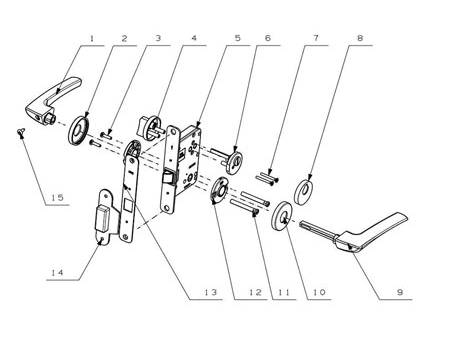 MPF1612 Door Handle Lock