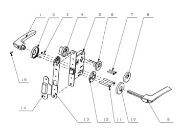 MPF1613 Door Handle Lock