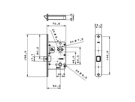 MPF1614 Door Handle Lock