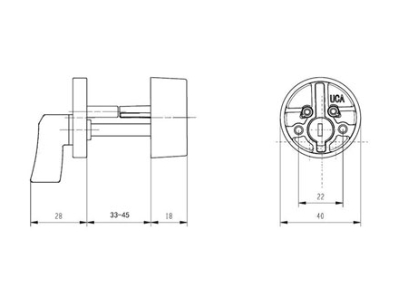 MPF1614 Door Handle Lock