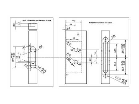 MG2812 Push Pull Mortise Lock