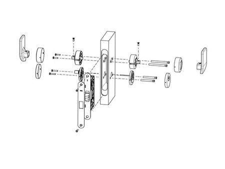 MG2812 Push Pull Mortise Lock