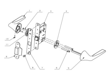 MPN1611 Door Lever Lock