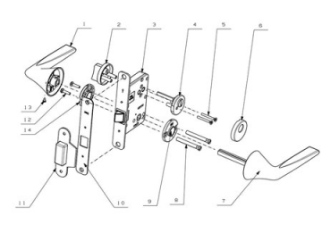 MPN1613 Door Lever Lock