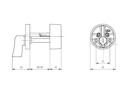 MPN1614 Door Lever Lock