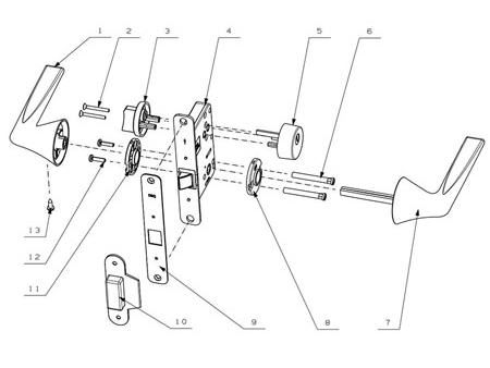 MPN1614 Door Lever Lock