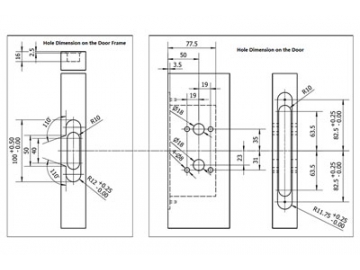 MG2813 Push Pull Mortise Lock