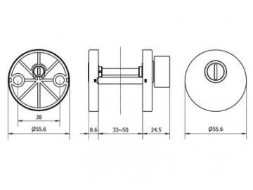 MG2813 Push Pull Mortise Lock