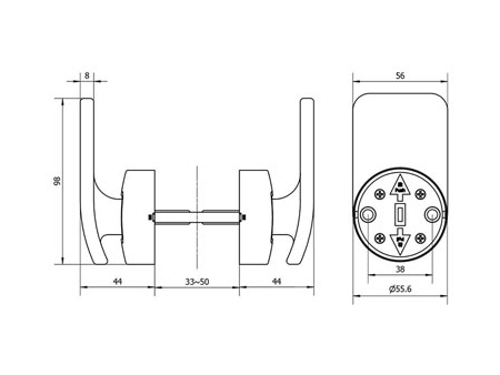 MG2814 Push Pull Mortise Lock