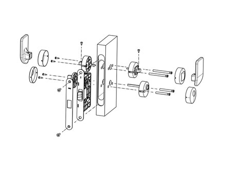 MG2814 Push Pull Mortise Lock